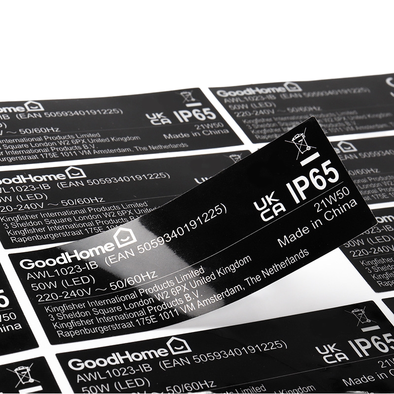 Custom PVC PP PET Label Stickers