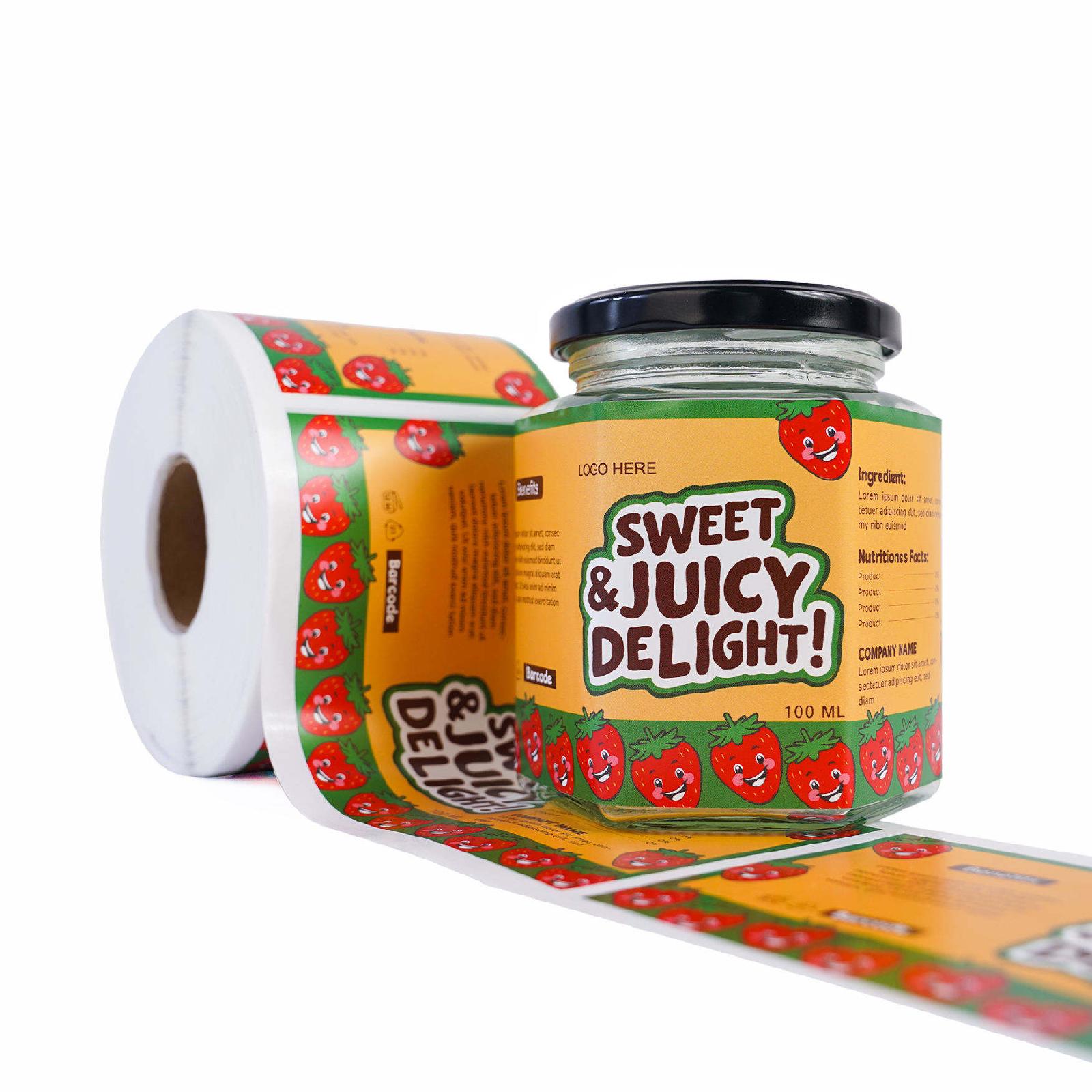 Customized Adhesive Waterproof Vinyl Food Labels