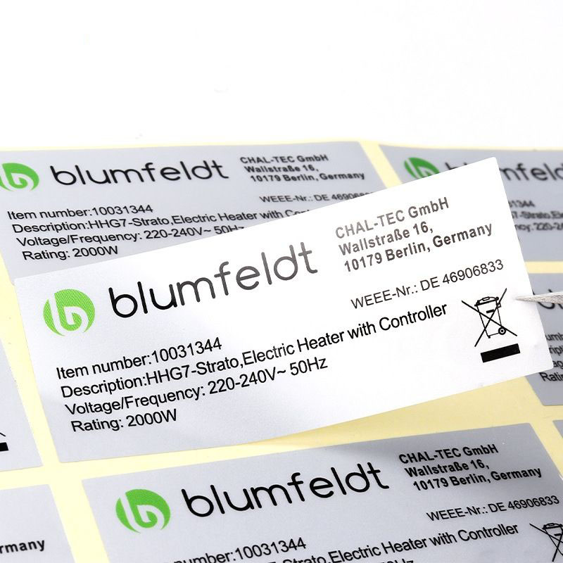 Custom PVC PP PET Label Stickers