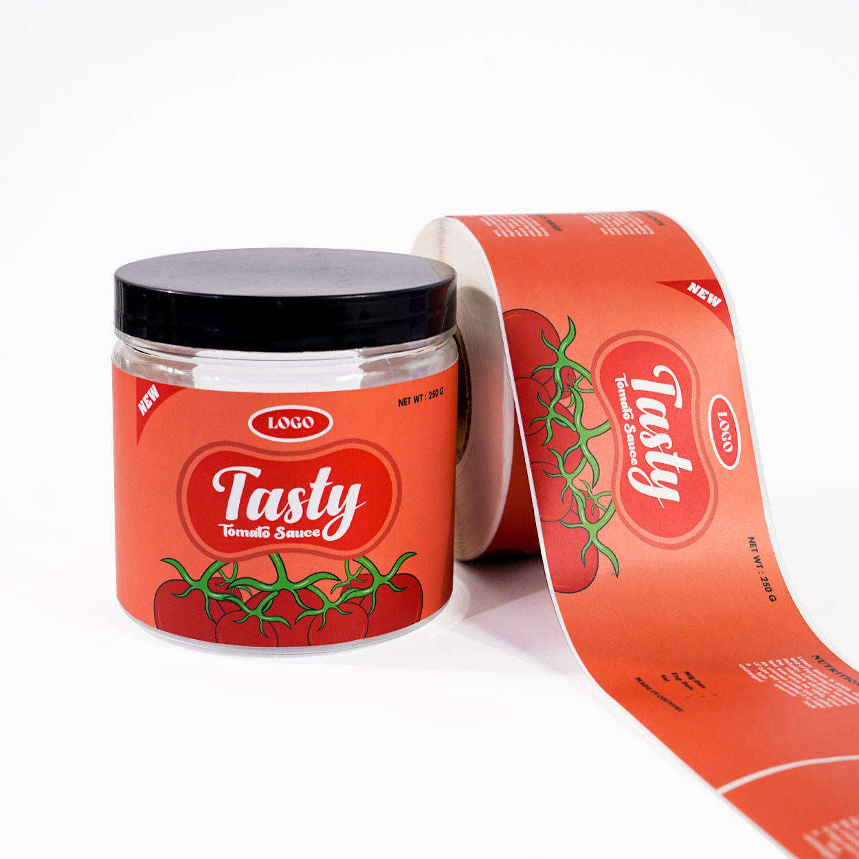 Customized Adhesive Waterproof Vinyl Food Labels